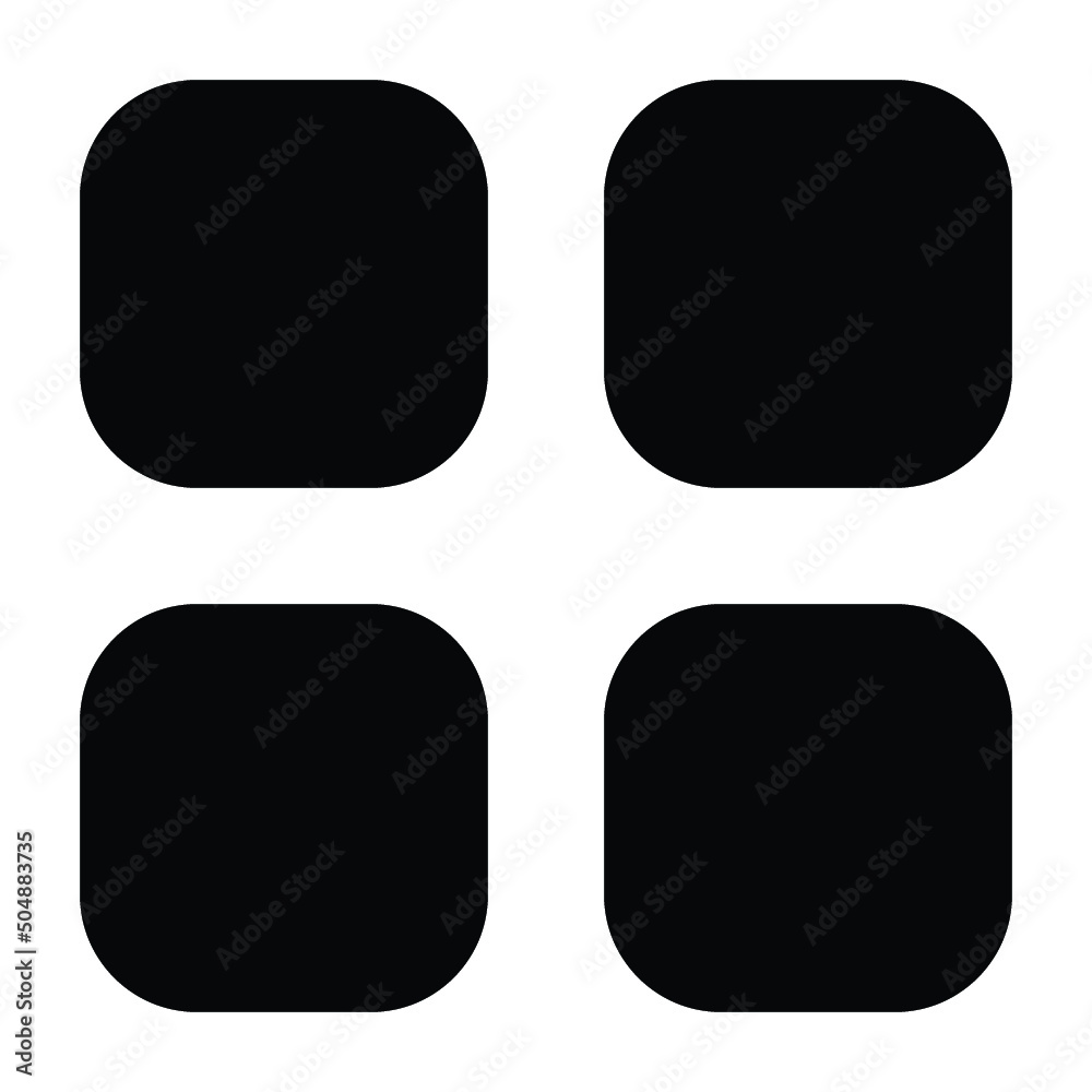 Black solid icon for Four Square icon