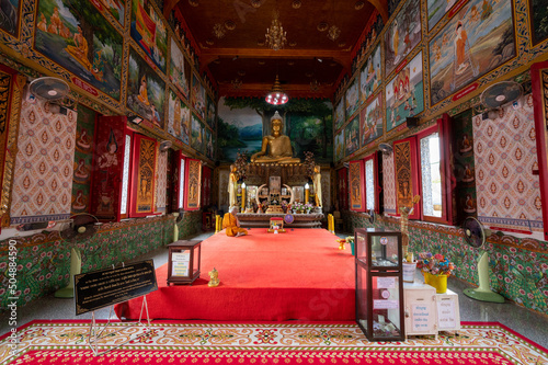 Bang Mot, Thung Khru, Bangkok 10140, 15 May, 2022 :  Wat Bang Mot Sothararam - An old temple in the past, located in the middle of rice fields, suitable for worshiping monks and making merit. photo