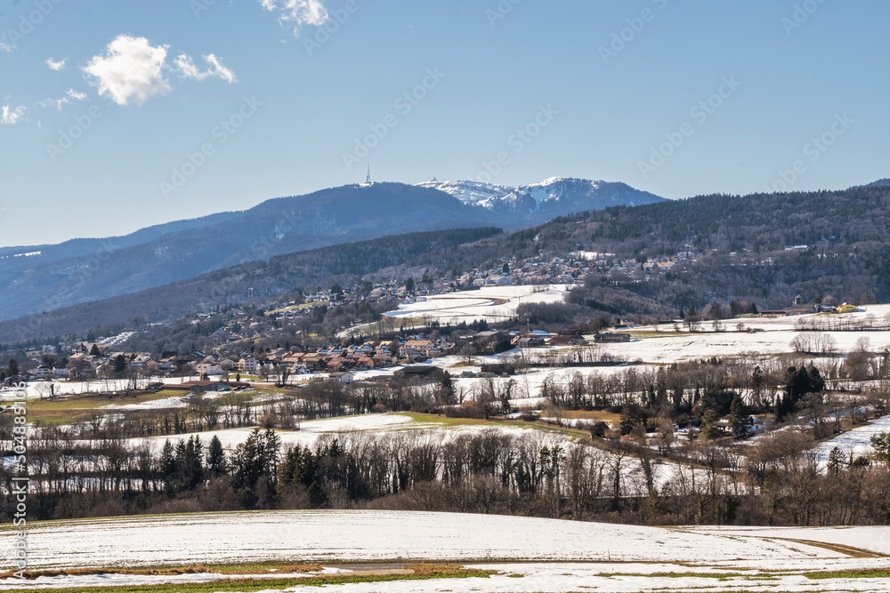 Obraz premium la Dôle depuis Burtigny, Suisse