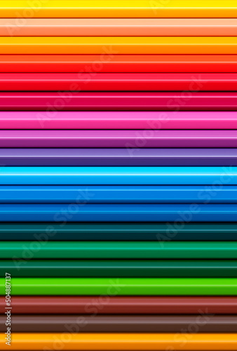 Beautiful Color Pencils - stock illustration