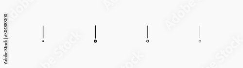Exclamation mark linear vector illustrtion