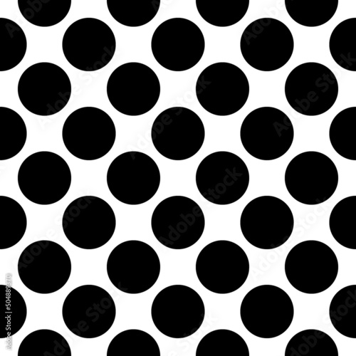 Seamless pattern. Big dots wallpaper. Circles ornament. Polka dot motif. Vector image. Circular figures backdrop. Rounds background. Dotted motif. Digital paper  textile print  web design  abstract