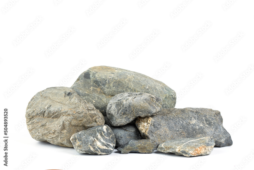 River rock or mountain rock isolated on a white background River rock or mountain rock isolated on a white background