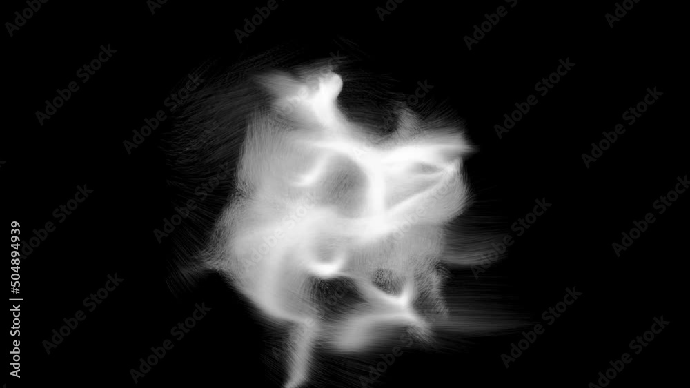 Swirling flow simulated using particle physics.
Cloud of particles whirling around. Swirling flow simulated using particle physics.
Cloud of particles whirling around.