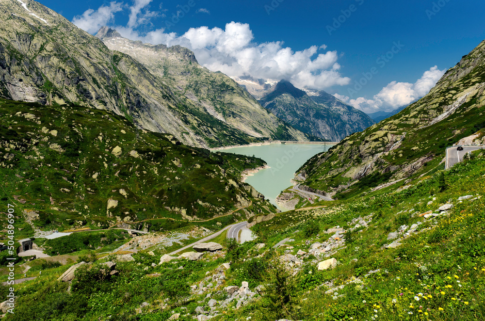 Grimselpass Dam, in Guttannen, Switzerland