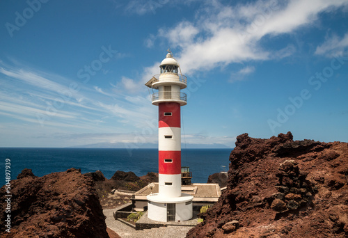 El faro de Punta de Teno se sitúa en la costa norte de la isla de Tenerife, Islas Canarias, España photo