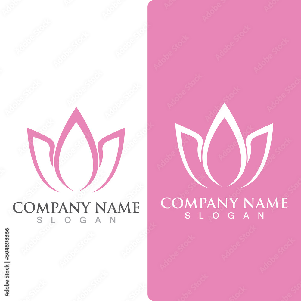 Fototapeta premium lotus flowers design logo Template icon