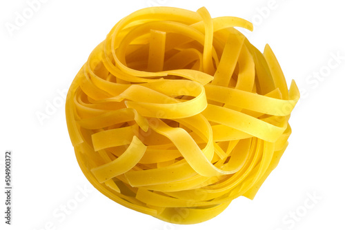 Uncooked dried wheat flour pasta