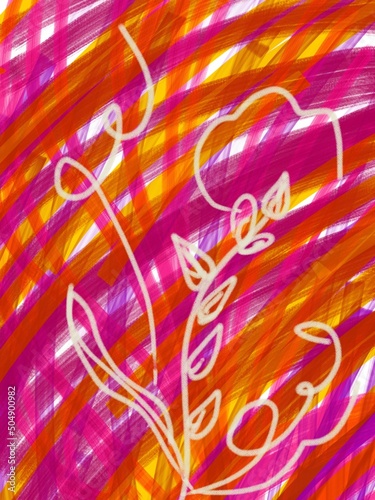 Abstract red digital painting, Abstract wallpaper