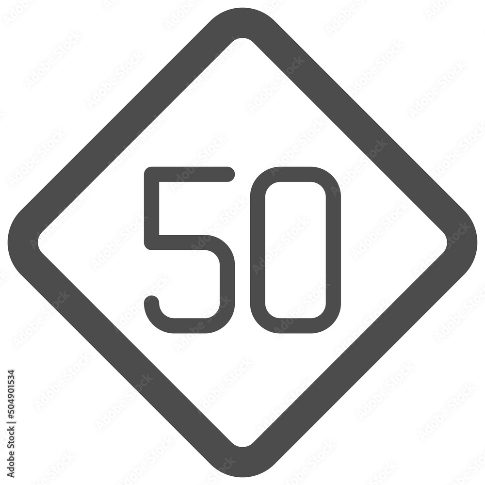 50 speed limit icon, traffic sign vector illustration 50 speed limit icon, traffic sign vector illustration
