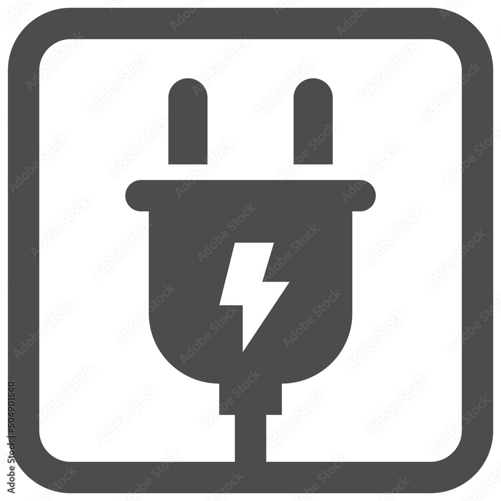 Plug sign icon, prohibition sign vector illustration Plug sign icon, prohibition sign vector illustration