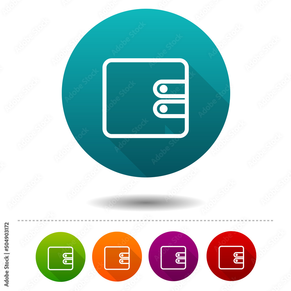Wallet icon. Money purse symbol sign. Web Button. Wallet icon. Money purse symbol sign. Web Button.