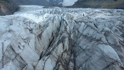 Aerial Drone shot Vatnajokull Glacier Interstellar photo