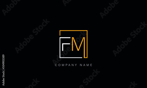 FM, MF, Letters Logo Monogram