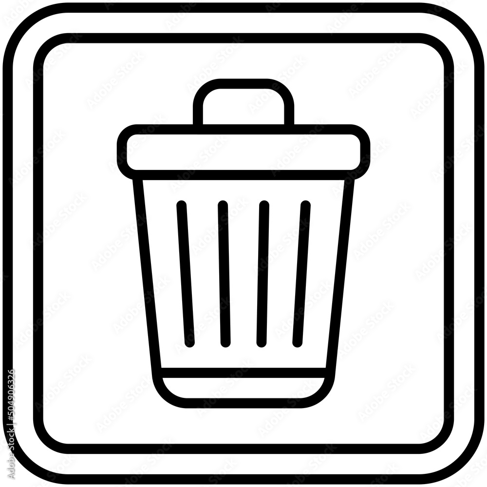 Trash can sign icon, sign and symbol vector Trash can sign icon, sign and symbol vector