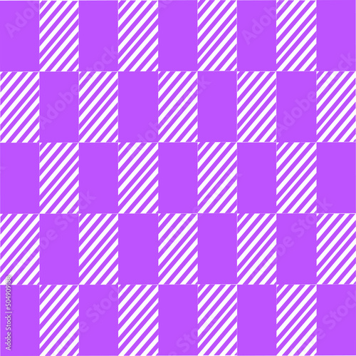 Abstract Squares purple background Checkered Lattice Pattern stripes lines orange