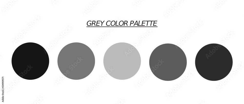 Vecteur Stock Grey aesthetic color palette for web, illustration, art |  Adobe Stock