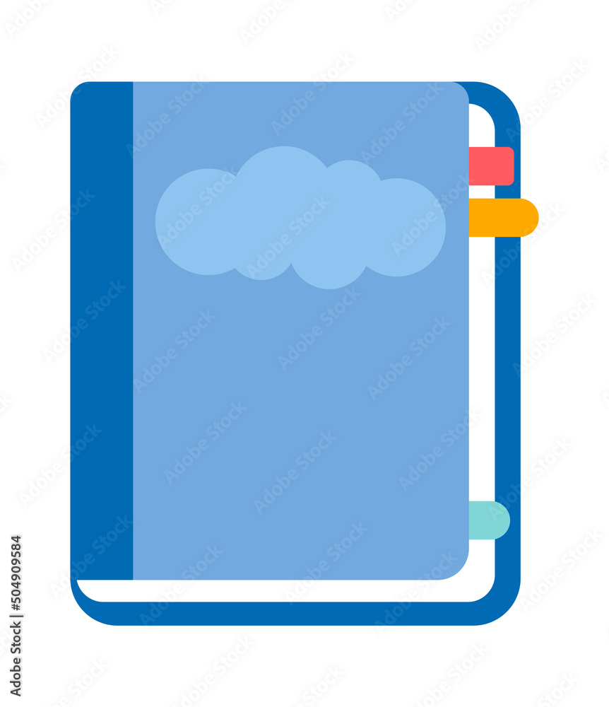School Notebook with bookmarks icon. Vector illustration School Notebook with bookmarks icon. Vector illustration