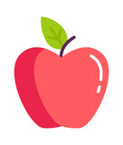 Red Apple fruit icon. Vector illustration