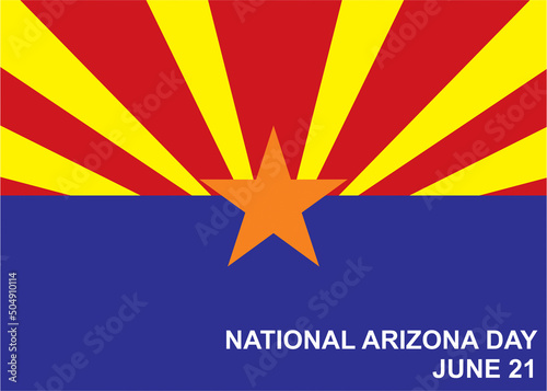 National Arizona Day June 21. Greeting card, poster, banner multipurpose illustration.