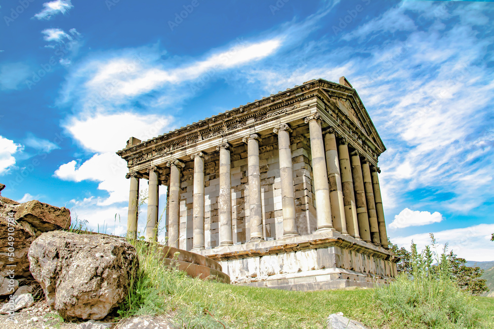 Greco-Roman architecture and culture. An old temple built in Greco-Roman style. Landmarks of the world
