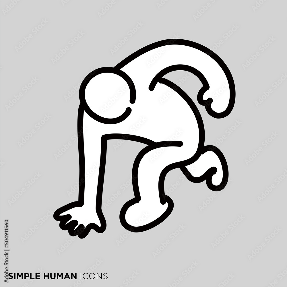 シンプルな人物のポーズシリーズ 「抑える 」 Stock Vector | Adobe Stock