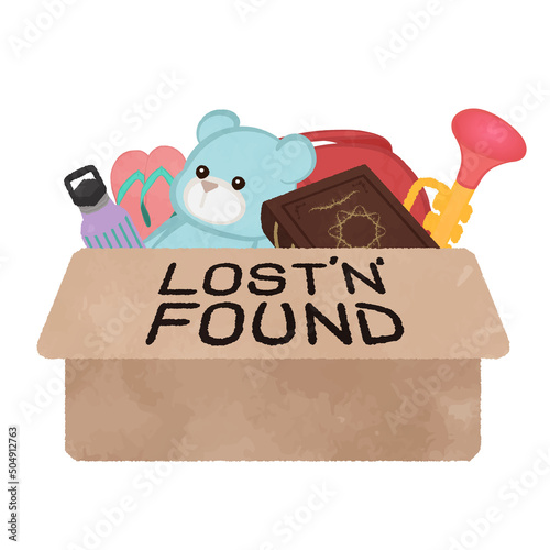Illustration of lost and found box 02