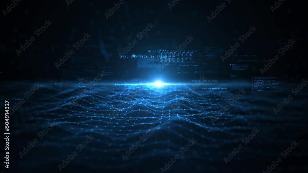 Technology Digital Big Data Connection, Digital Cyberspace, Digital Data Network and Blockchain Connections, Global Network Background Concept.