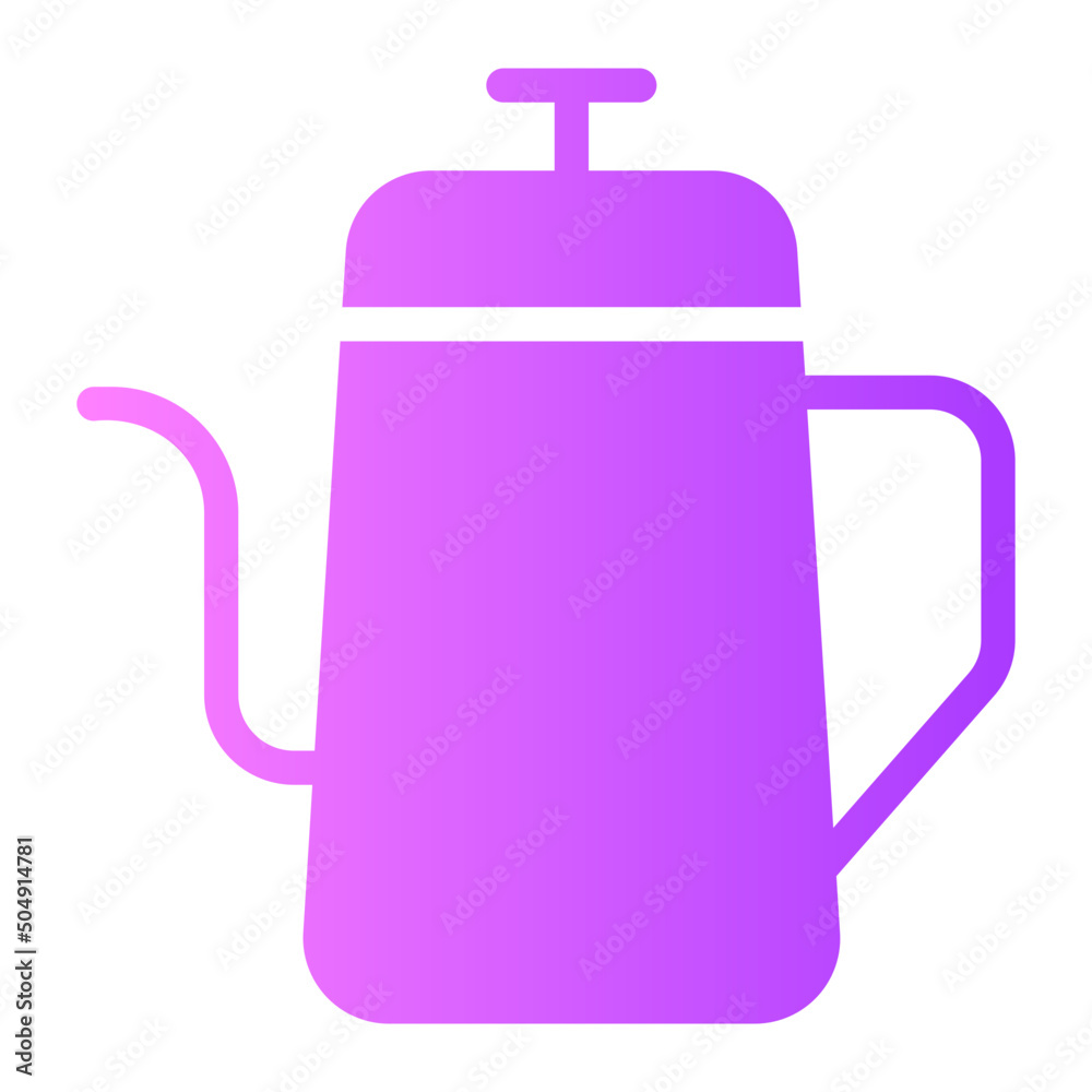 tea pot gradient icon tea pot gradient icon