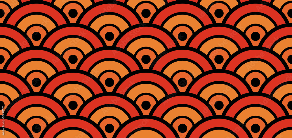 Rich VIP Japanese Wave Samless Pattern. Bohemian Geometric Asian Print. Chinese Seamless Rich VIP Japanese Wave Samless Pattern. Bohemian Geometric Asian Print. Chinese Seamless