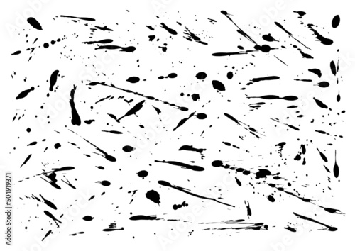 Set Diverse Schwarze Spritzer Und Flecken