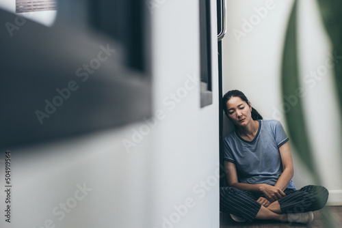 sad serious illness woman.depressed emotion panic attacks alone sick people fear stressful crying.stop abusing domestic violence,help person with health anxiety,thinking bad frustrated exhausted
