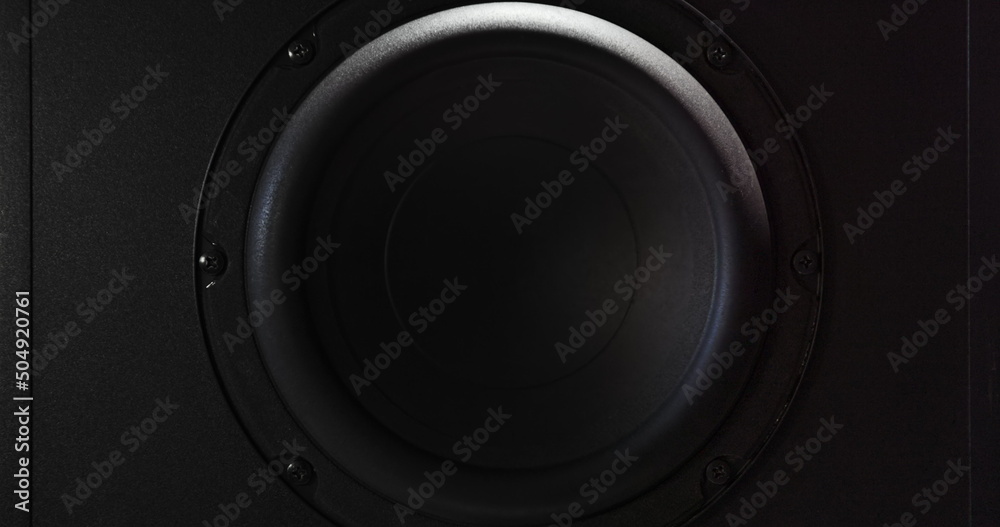 Subwoofer membrane moving to high volume music Subwoofer membrane moving to high volume music
