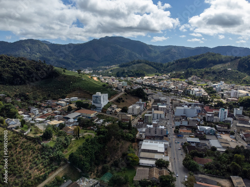 small and organized country town with lots of vegetation, aerial drone view, Venda Nova do Imigrante, Espirito Santo, Brazil © Rodrigo