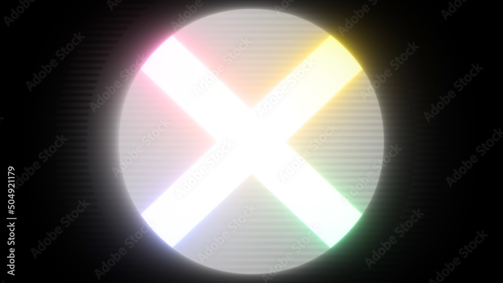 Obraz premium Glow Neon Shiny Light Gradient Circle in Center Close Up Abstract Background