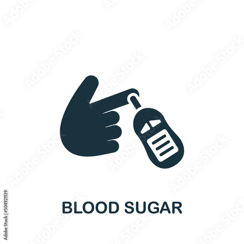 Blood Sugar icon. Monochrome simple Health Check icon for templates, web design and infographics