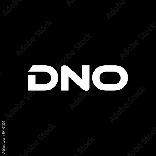 DNO letter logo design with black background in illustrator, vector logo modern alphabet font overlap style. calligraphy designs for logo, Poster, Invitation, etc.