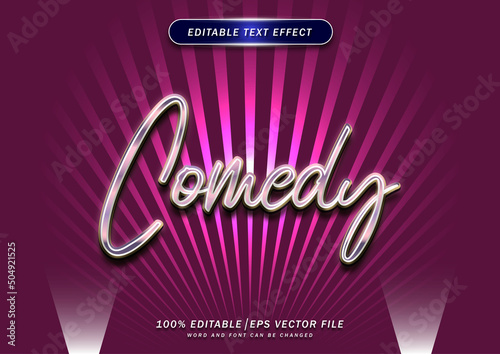 Comedy text editable effect