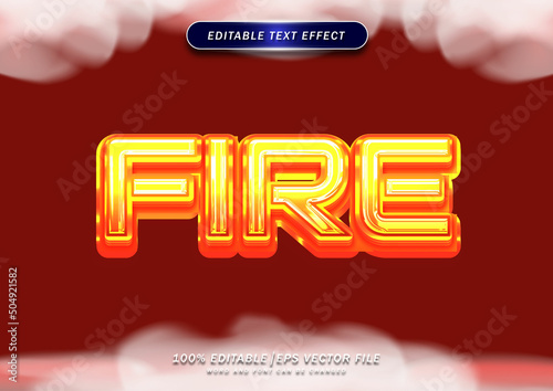 Realistic fire text with smoke editable effect
