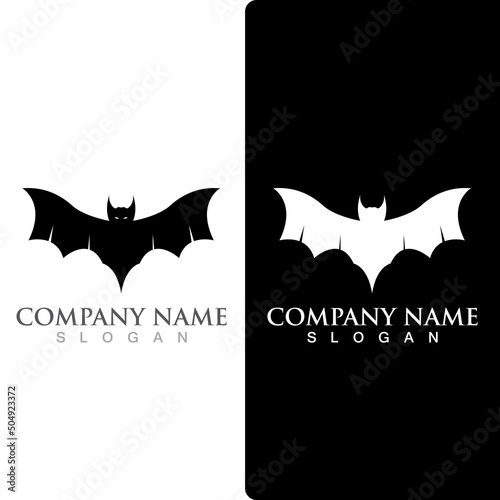 bat vector icon logo template