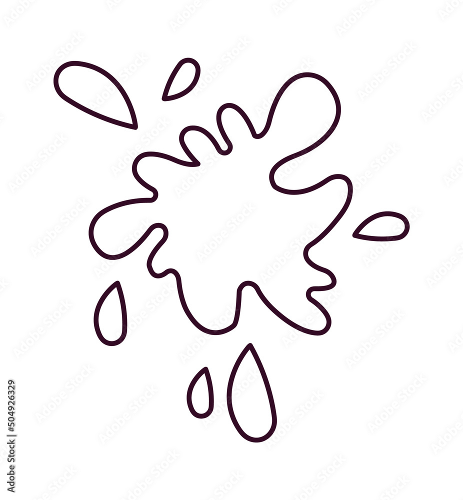 Outlined blot icon. Vector illustration Outlined blot icon. Vector illustration