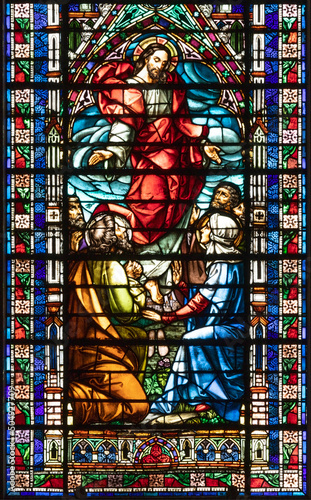 VALENCIA, SPAIN - FEBRUAR 17, 2022: The Ascension of the Lord in neo-gothic s...