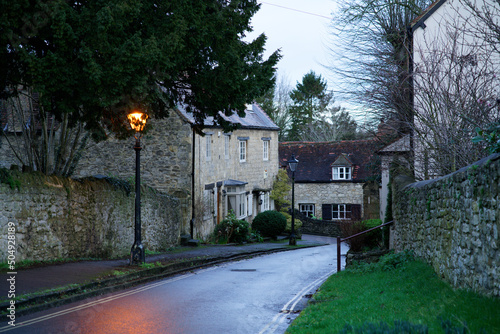 An England street in the evening photo