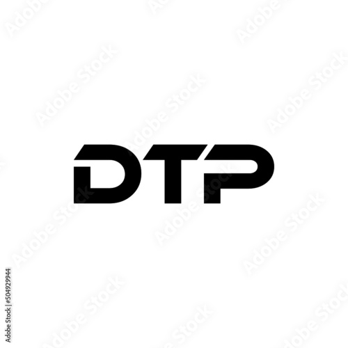 DTP letter logo design with white background in illustrator, vector logo modern alphabet font overlap style. calligraphy designs for logo, Poster, Invitation, etc.