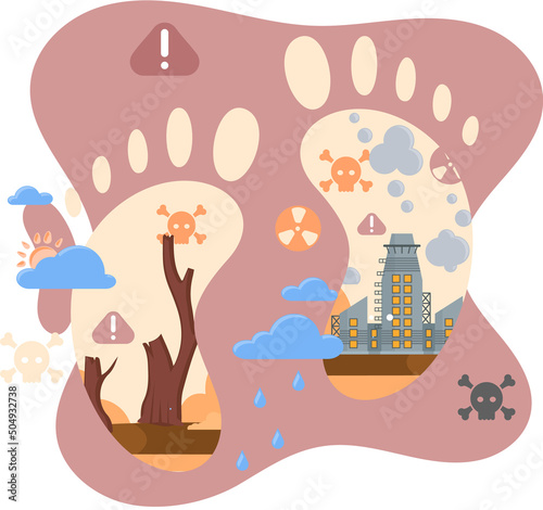 Wallpaper Mural Change climate, problem of disappearing water sources, drought, ecological disaster on planet. Earth environmental trouble, industrial emissions. Dried, hot and depleted planet in human footprints Torontodigital.ca