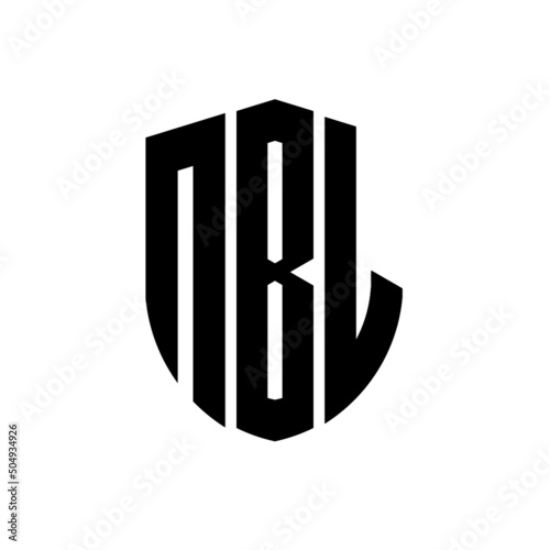 NBL letter logo design. NBL modern letter logo with black background. NBL creative  letter logo. simple and modern letter logo. vector logo modern alphabet font overlap style. Initial letters NBL  photo