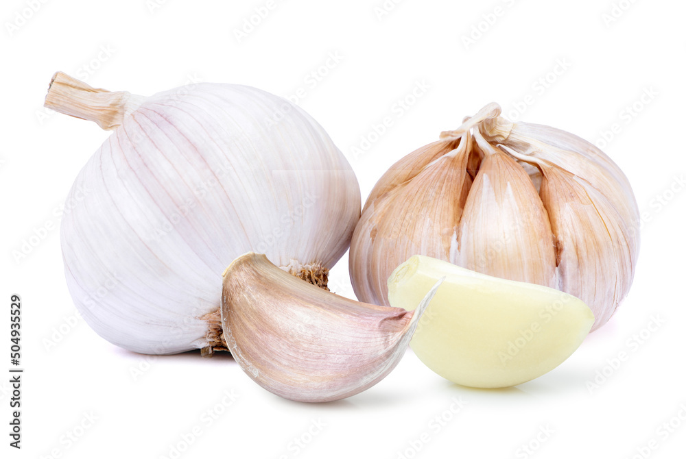 Obraz premium garlic isolated on white background