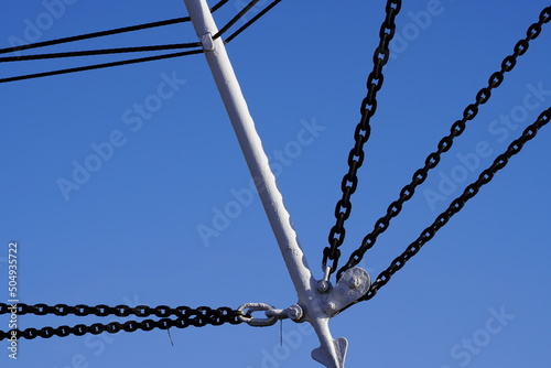 top spike bowsprit of a sailing ship