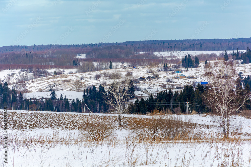 View from Yashkinsky highway to the village of Nizhneyashkino