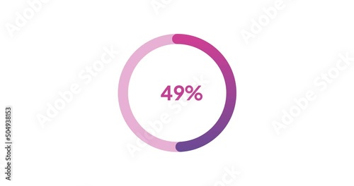 49% circle percentage diagrams modern animation design